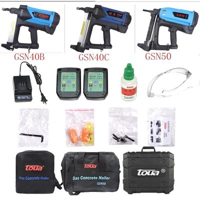 Toua GSN50 Pistola de pregos movida a gás Pneumático Nailer Ferramentas elétricas ajustáveis