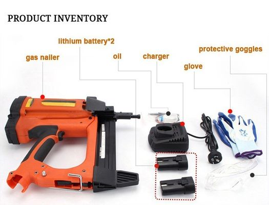Pistola de espetos GSR40 a gás com capacidade elevada e bateria recarregável de 7,2V/2Ah