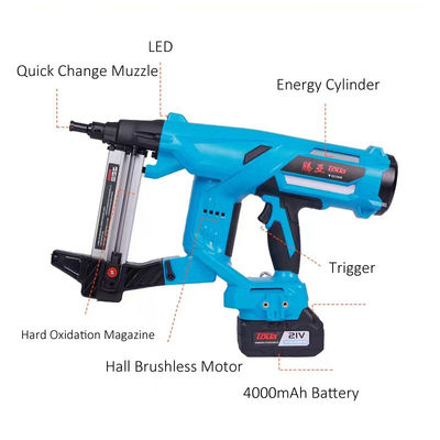 450*170*120mm Lithium Battery Gun Nailer para Nails de aço de concreto sem célula de combustível