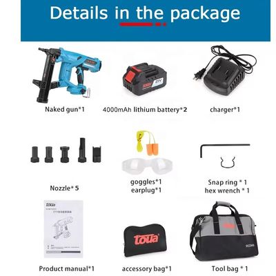 DCCN40A Toua Nail Gun para construção de madeira de concreto