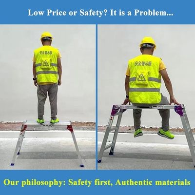 120 cm de altura tabuleiro de plataforma de trabalho dobrável para lavagem de automóveis e escalada doméstica