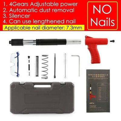 Ferramenta de fixação manual portátil azul Mini Power Nail Gun com força ajustável