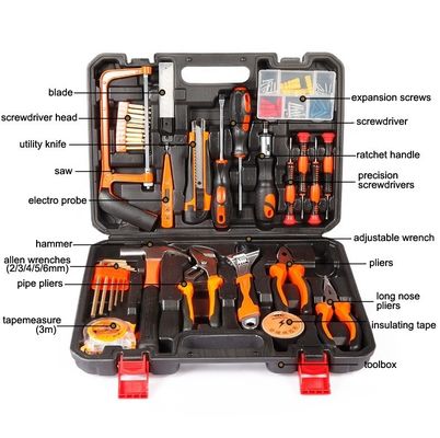 Atualize sua caixa de ferramentas com este Kit de ferramentas domésticas versátil caixa de ferramentas de plástico incluído