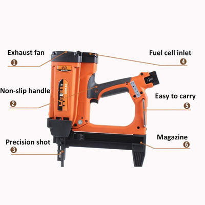 30-Nail Magazine Capacidade Gas Concrete Nailer GSR40 Ideal para Projetos de Construção