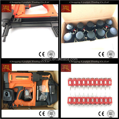 Compacta e poderosa GSR40 pistola de cravos de concreto a gás com caixa Li-lon 7.2V 2000mAh