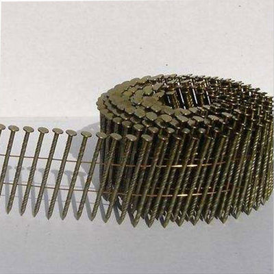 15° Collage Angle Threaded Coil Nails para 5-7 mm de Diâmetro da Cabeça e Desempenho