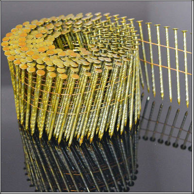 15° Collage Angle Threaded Coil Nails para 5-7 mm de Diâmetro da Cabeça e Desempenho