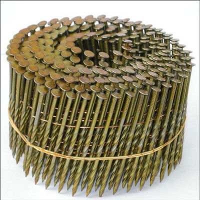 15° Collage Angle Threaded Coil Nails para 5-7 mm de Diâmetro da Cabeça e Desempenho