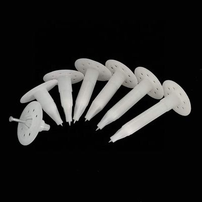 Unhas de isolamento de plástico branco e liso para paredes exteriores