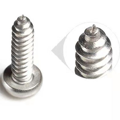 Parafusos de auto-perfuração de cabeça de panela padrão ISO em aço inoxidável 304 com condutor Phillips