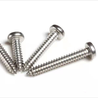 Parafusos de auto-perfuração de cabeça de panela padrão ISO em aço inoxidável 304 com condutor Phillips
