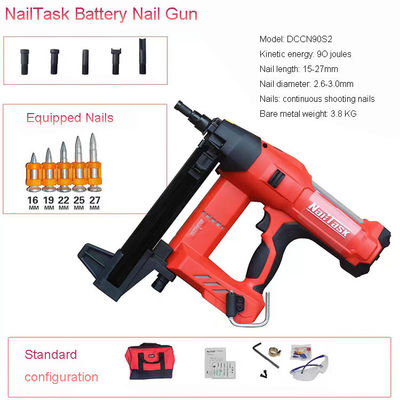 Suporte personalizado OBM Nail Gun DCCN90S2 Bateria de lítio recarregável para trabalhos de madeira