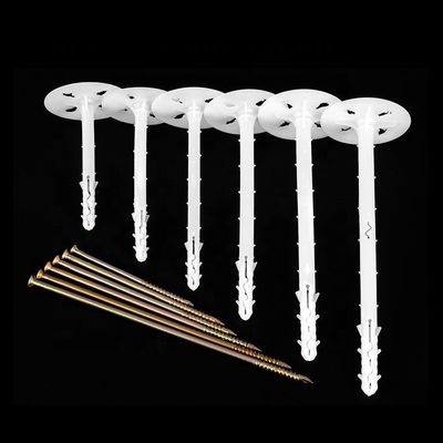 8 mm de diâmetro da haste de plástico Nylon Parede Plug Anchor Drywall Dowel Board Isolação