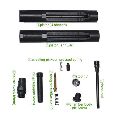 335mm Black Nail Gun e Acessório para Nails Indirectos de Baixa Velocidade a Pistolas