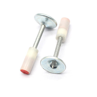 7.3 mm Diâmetro da cabeça Pregas de tecto integradas de aço e plástico para disparos de tecto