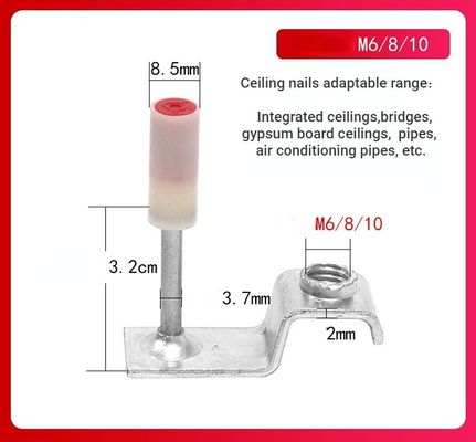 Instalação de vigas de aço leve silenciador Drive Pin Ceiling Nail com teto fixo