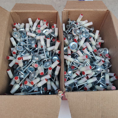100pcs Pacote de unhas redondas para Mini Pistola de unhas de tecto 7,3mm Diâmetro da cabeça 27mm Fire Nail
