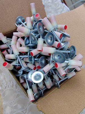 Diâmetro da lavadora de metal. 15,6 mm 27 mm Mini Nails de teto para dispositivo de fixação rápida de parede de concreto