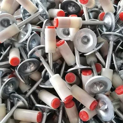 200PCS Pacote de pregos redondos de cabeça de 8 mm para fixações de telhados de parede de chapa de aço e concreto