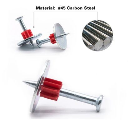 Pins de PDW de cabeça plana para 301/301T Disparando Nail Gun 25mm Steel Nails Washer Incluído