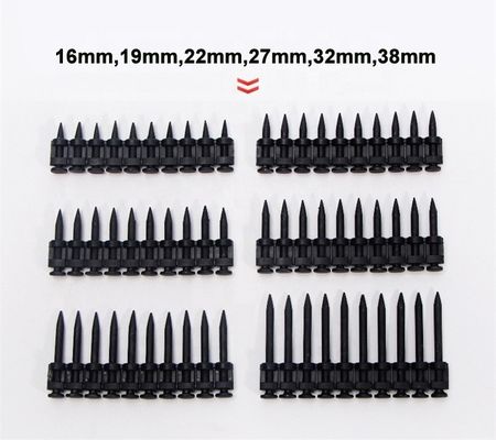 Nails de faixa coladas 16MM Black Finish Pins de transmissão de concreto para penetração forte