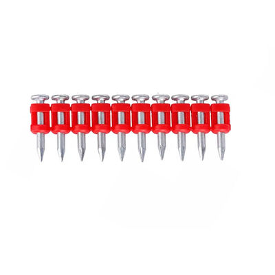 Nails de concreto de cabeça plana para pistolas de gás Nail Dispensador de plástico colados