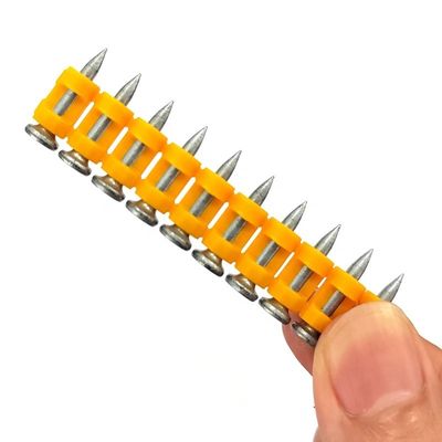 Nail de gás de aço durável de 19 mm para TOUA Concreto Pistola de aço Pistolas de plástico de banda de gás