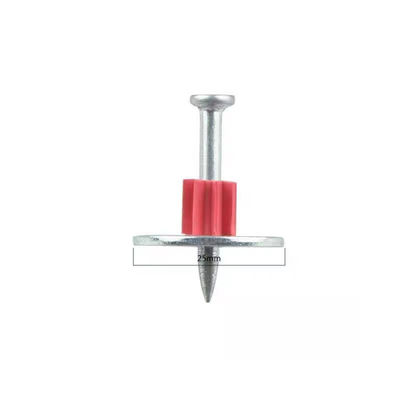 7.6mm Diâmetro da cabeça 25mm Lava-louças de aço de alta velocidade Unhas de aço para pinos de concreto PDW