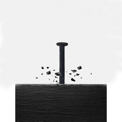 6.3mm Diâmetro da cabeça Prego de aço de concreto com revestimento mecânico resistente à corrosão