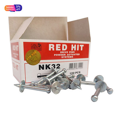 ISO Standard Steel Red Hit NK32 Drive Pin com garras de disparo de máquina de lavar