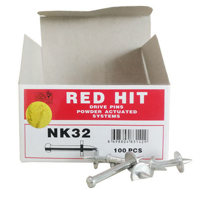 ISO Standard Steel Red Hit NK32 Drive Pin com garras de disparo de máquina de lavar