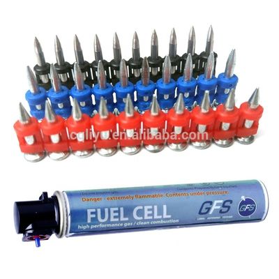 Nails de gás para concreto Nailer de gás cabeça Diâmetro 5mm-8mm Construção forte