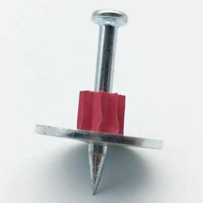 Nail de betão com base lisa tipo 300 Head Drive Pin e 25mm Metal Washer