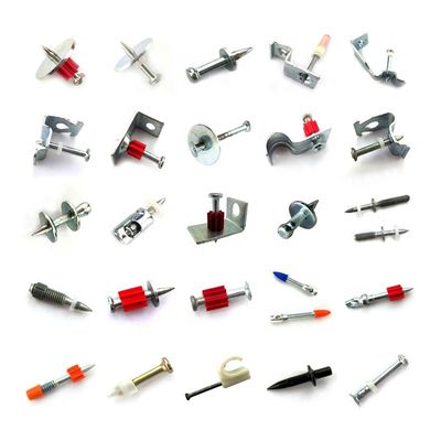 Nail de betão com base lisa tipo 300 Head Drive Pin e 25mm Metal Washer