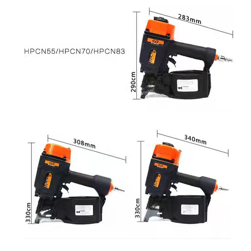 75-110 PSI Pneumático CN70 Nail Gun para Pallet Wood Max Air Coil Nailer e Fonte de Energia