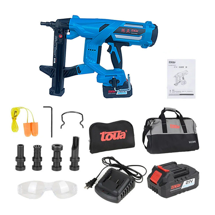 Faça o trabalho rapidamente com a nossa pistola de pregos de concreto com bateria de 21 V e 2 baterias