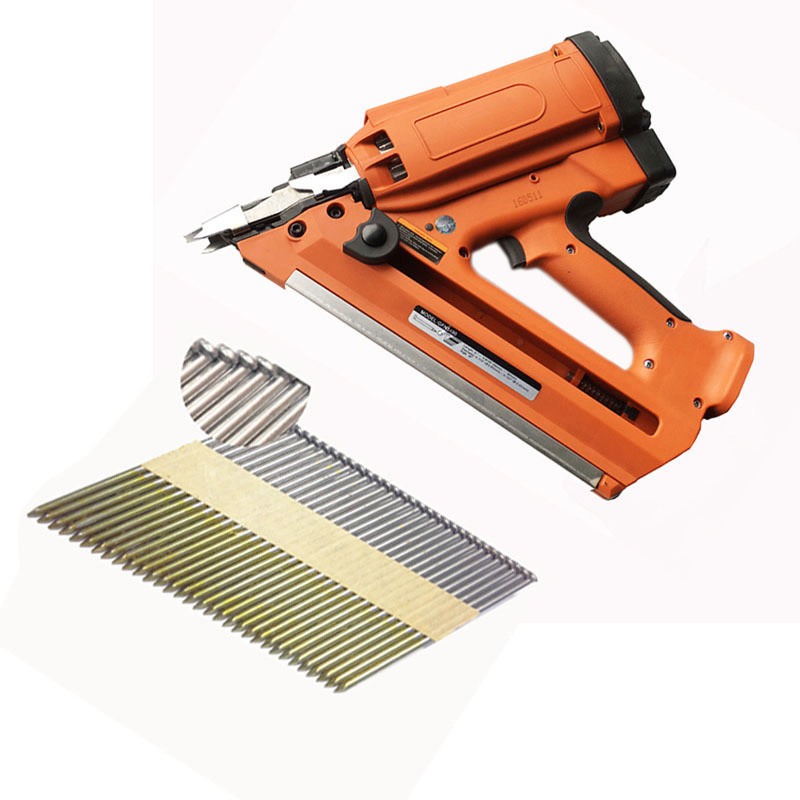 Pistola de prego com armação de gás com potência e compacto para max. comprimento de prego de 3 1/2 polegadas