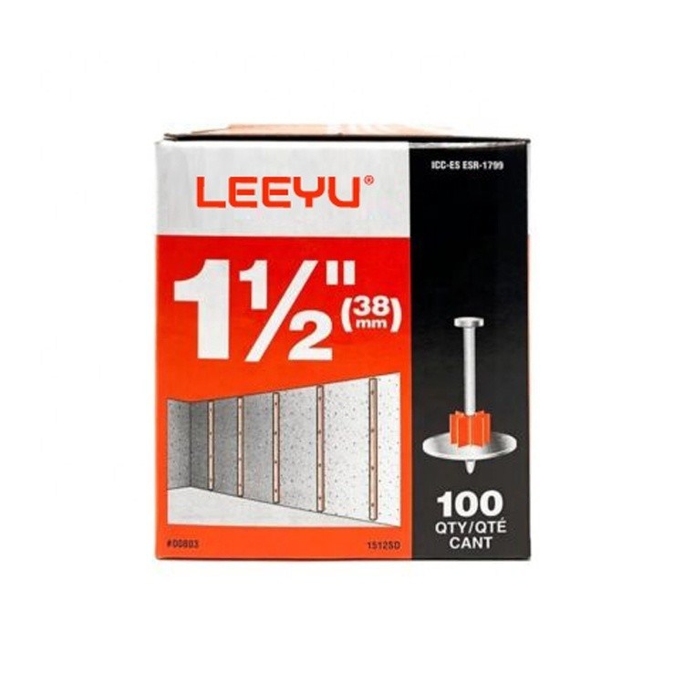 Galvanizado 1-1 / 2 polegadas. / 38mm Drive Pin com Lavadora 100-Pack ponto de corte ponto de ponta afiada