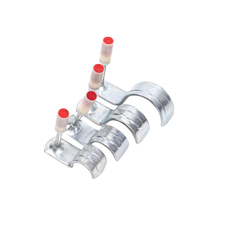 Mão lisa 16mm 20mm 25mm Decoração Tubo de água Nail Concreto Tecto Nail Clamp Tubo ajustável