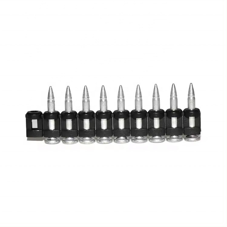 Pistola de unhas acionada a gás Plástico colado 3.0 * 22mm Unhas de concreto com cor personalizada
