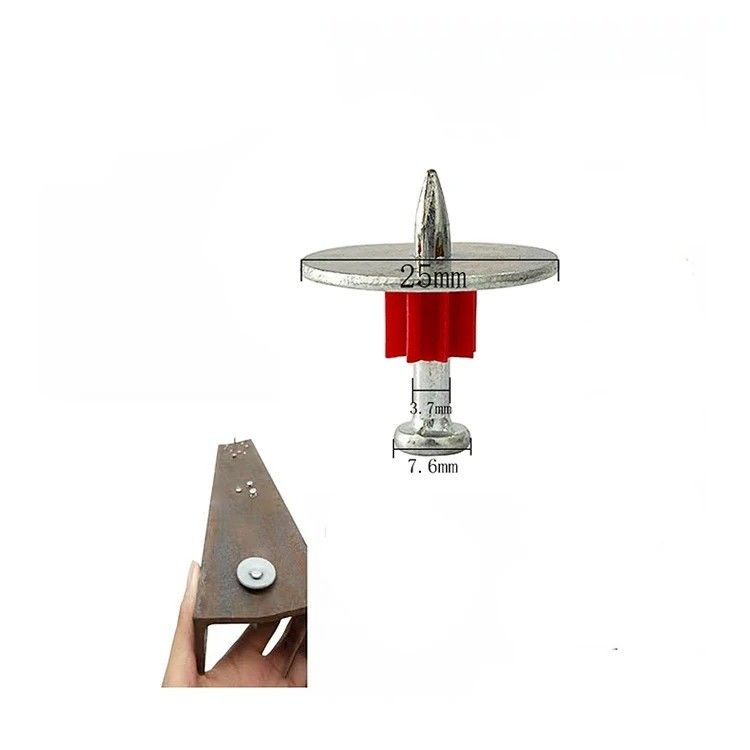 Pins de PDW de cabeça plana para 301/301T Disparando Nail Gun 25mm Steel Nails Washer Incluído