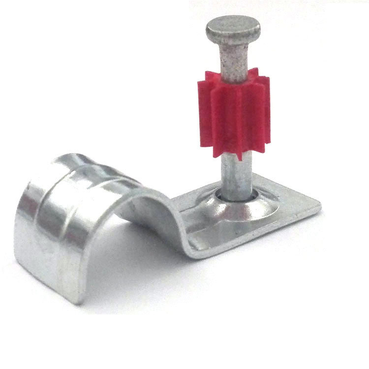 7.6mm Diâmetro da cabeça pin clip prego um buraco para fixação segura no concreto