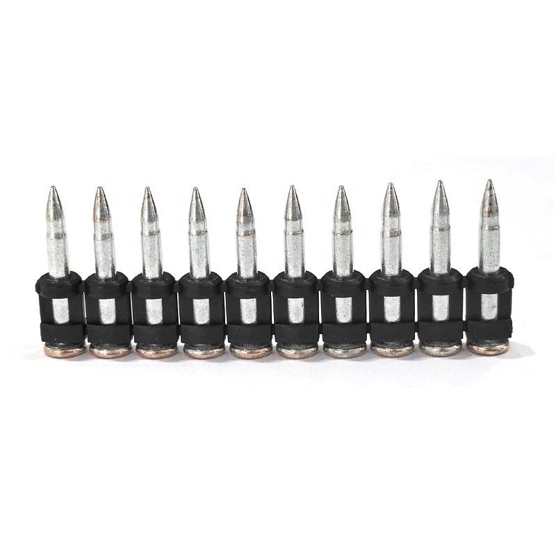 ISO Standard Gas Pin Forged Nail para concreto duro e chapa de aço comprimento 16-38mm